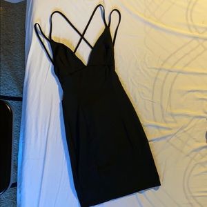 Black mini dress